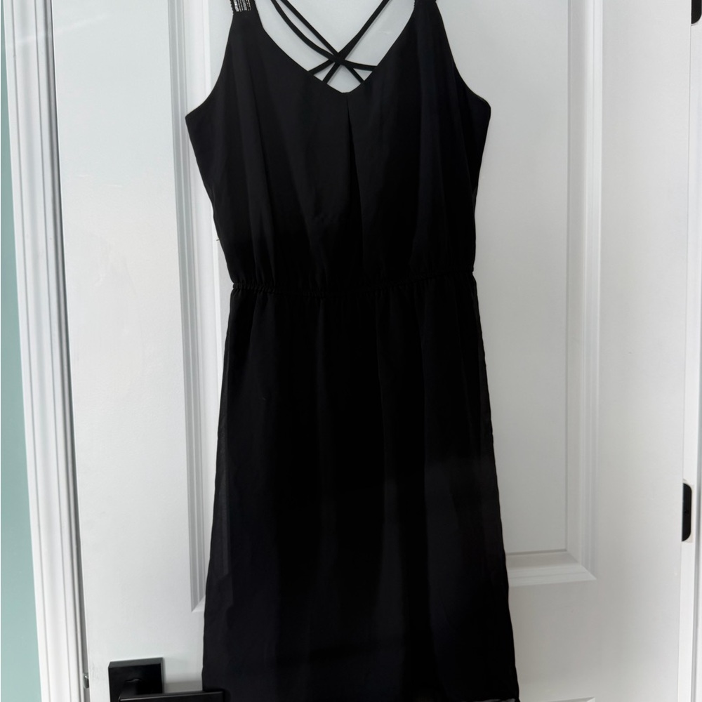 Maurices Black Strappy Midi Dress